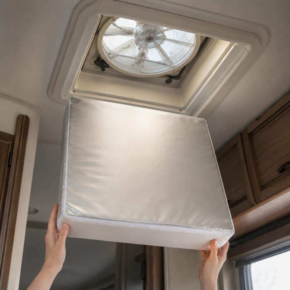 Unbranded 14 in x 14 in Waterproof RV Vent Insulator and Skylight Cover Reflective Thermal Shade for Standard RV Vents (2)