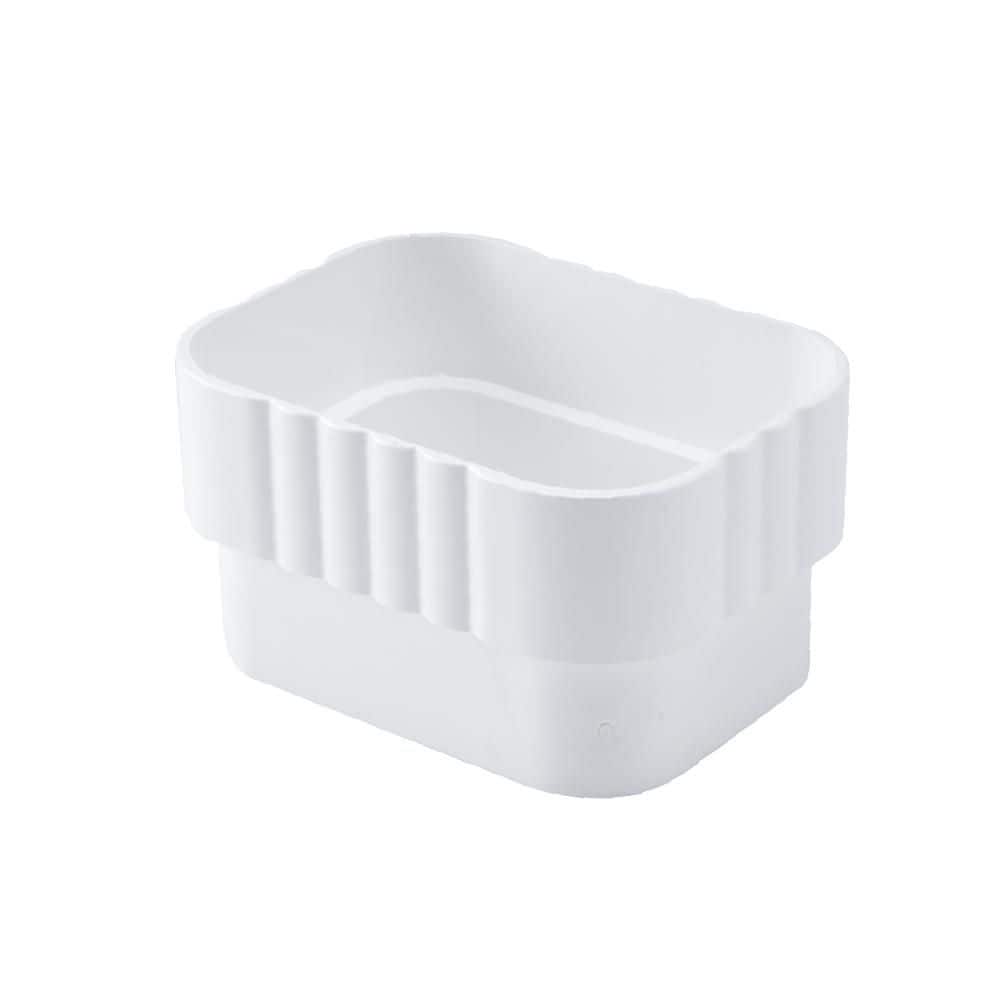 Amerimax Home Products 3 in. x 4 in. White Vinyl Downspout Connector