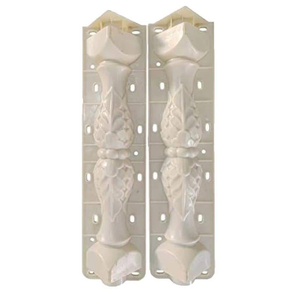 KIWDZFU Concrete Plaster Cement PVC Casting Moulds for Garden Pool Park Railing Balustrade Fence Decoration 1 Pair