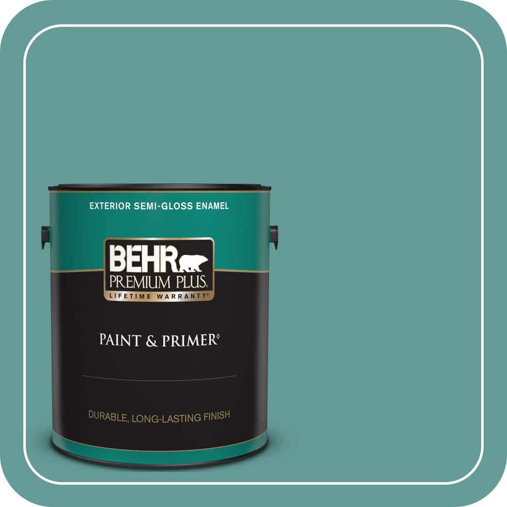 BEHR PREMIUM PLUS 1 gal. #MQ6-06 Semi Precious Semi-Gloss Enamel Exterior Paint & Primer