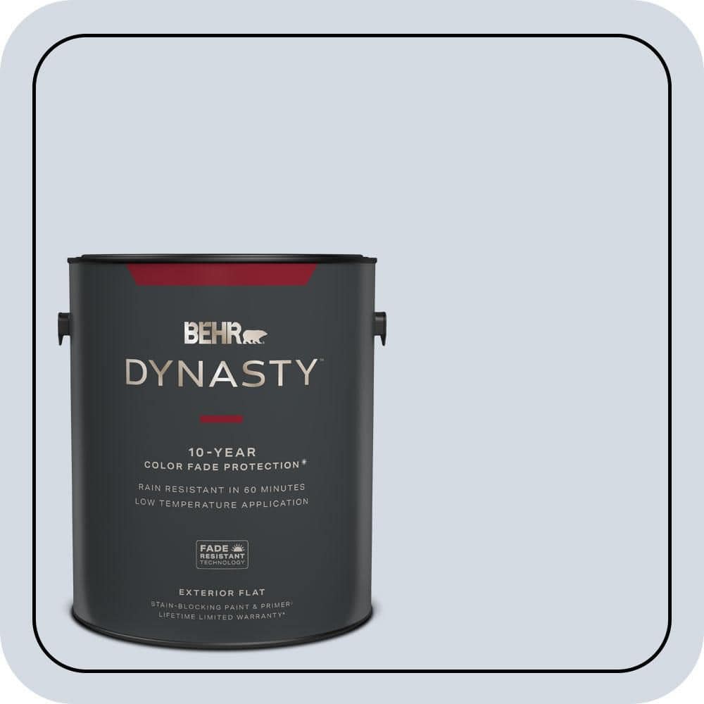 BEHR DYNASTY 1 gal. #610E-3 Drowsy Lavender Flat Exterior Stain-Blocking Paint & Primer