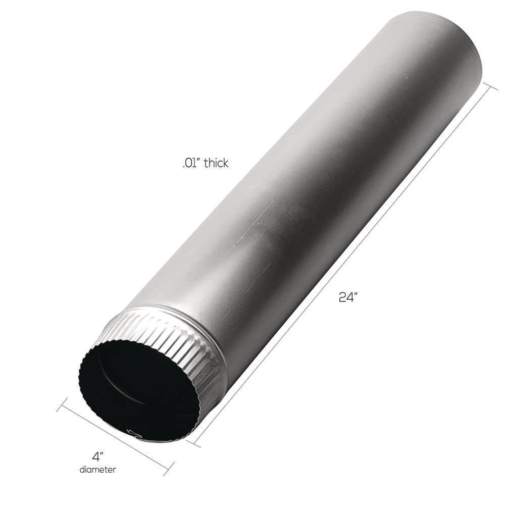 Everbilt 4 in. x 2 ft. Aluminum Dryer Exhaust Pipe with Snap-Lock Design (3)