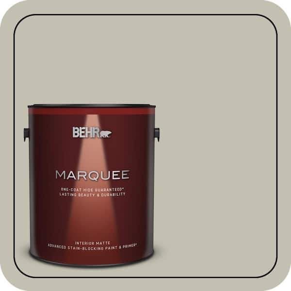 BEHR MARQUEE 1 gal. #N350-3 Biking Trail One-Coat Hide Matte Interior Paint & Primer (2)