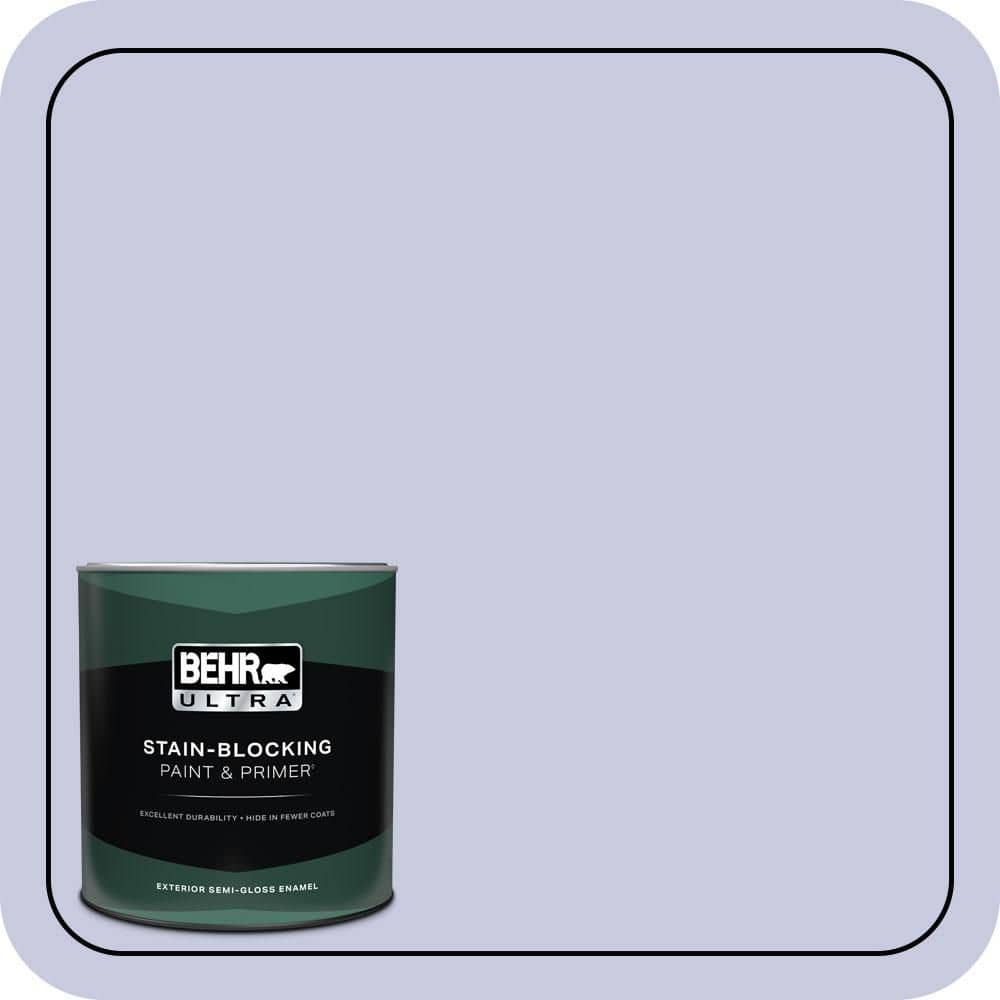 BEHR ULTRA 1 qt. #630C-3 Timeless Lilac Semi-Gloss Enamel Exterior Paint & Primer