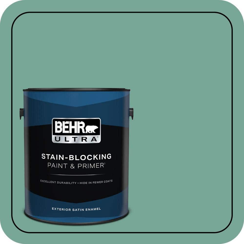 BEHR ULTRA 1 gal. #MQ6-38 Patina Satin Enamel Exterior Paint & Primer