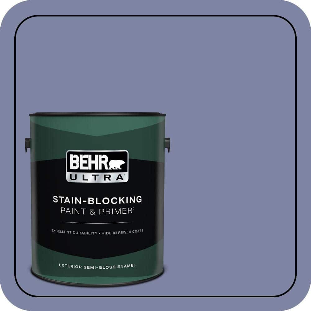 BEHR ULTRA 1 gal. #S540-5 Velvet Curtain Semi-Gloss Enamel Exterior Paint & Primer