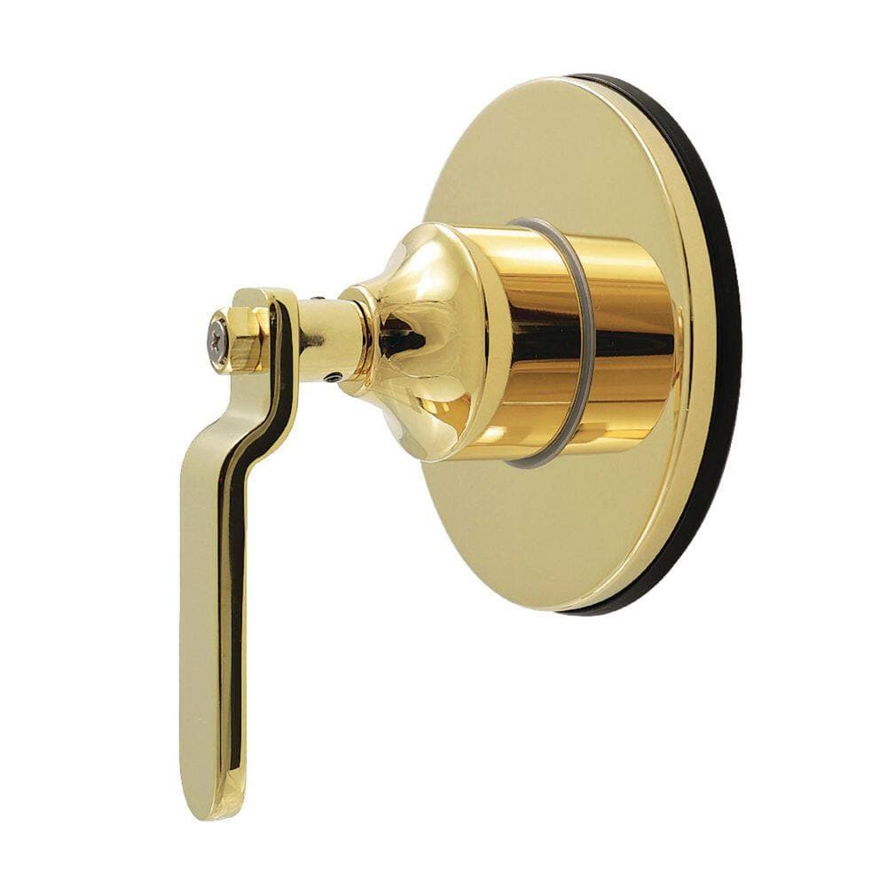 Kingston Brass Whitaker 3/4 in. Single-Handle 1-Hole Wall Mount 6-Way Diverter Valve with Trim Kit in Polished Brass (1)