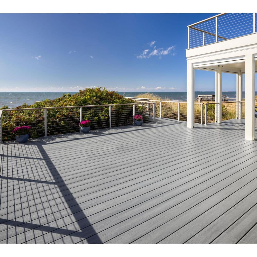 MoistureShield Elevate 1 in. x 6 in. x 20 ft. Alpine Gray Grooved Edge Composite Deck Board (2)