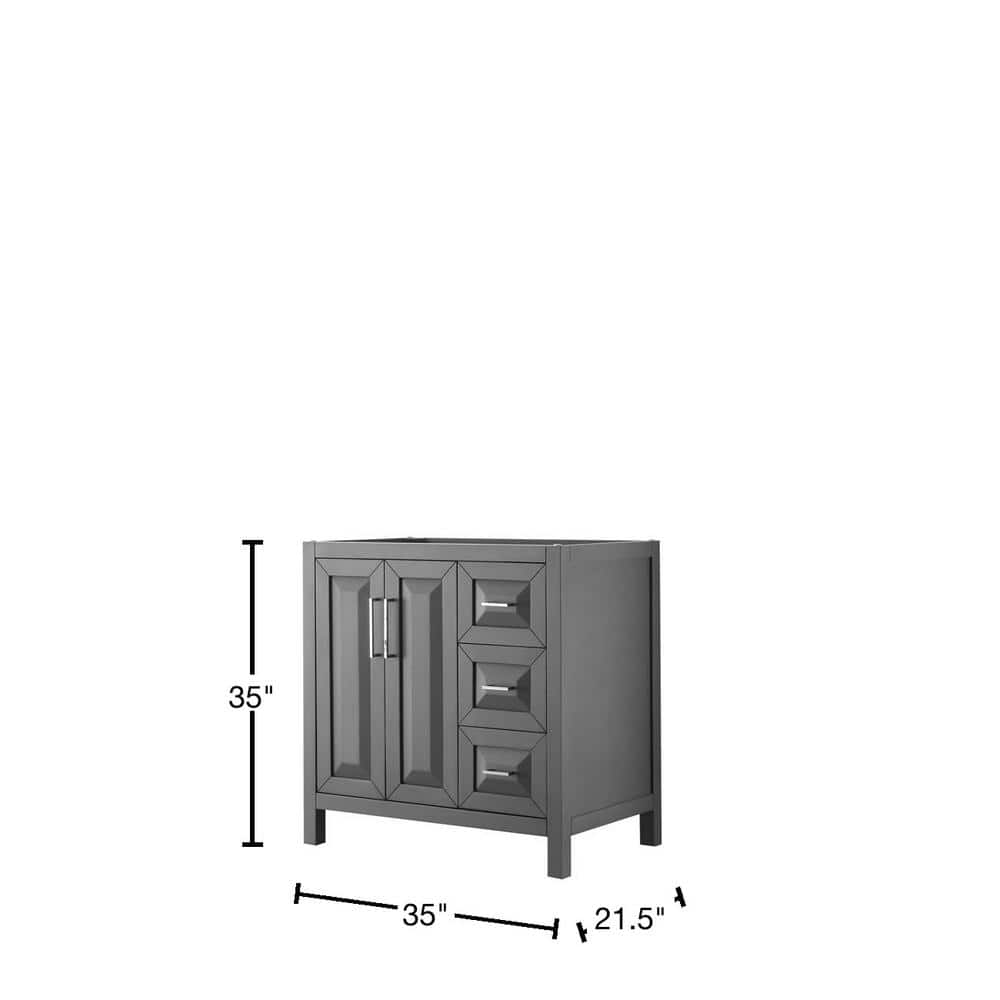 Wyndham Collection Daria Single Bathroom Vanity Cabinet Only Dark Gray (2)