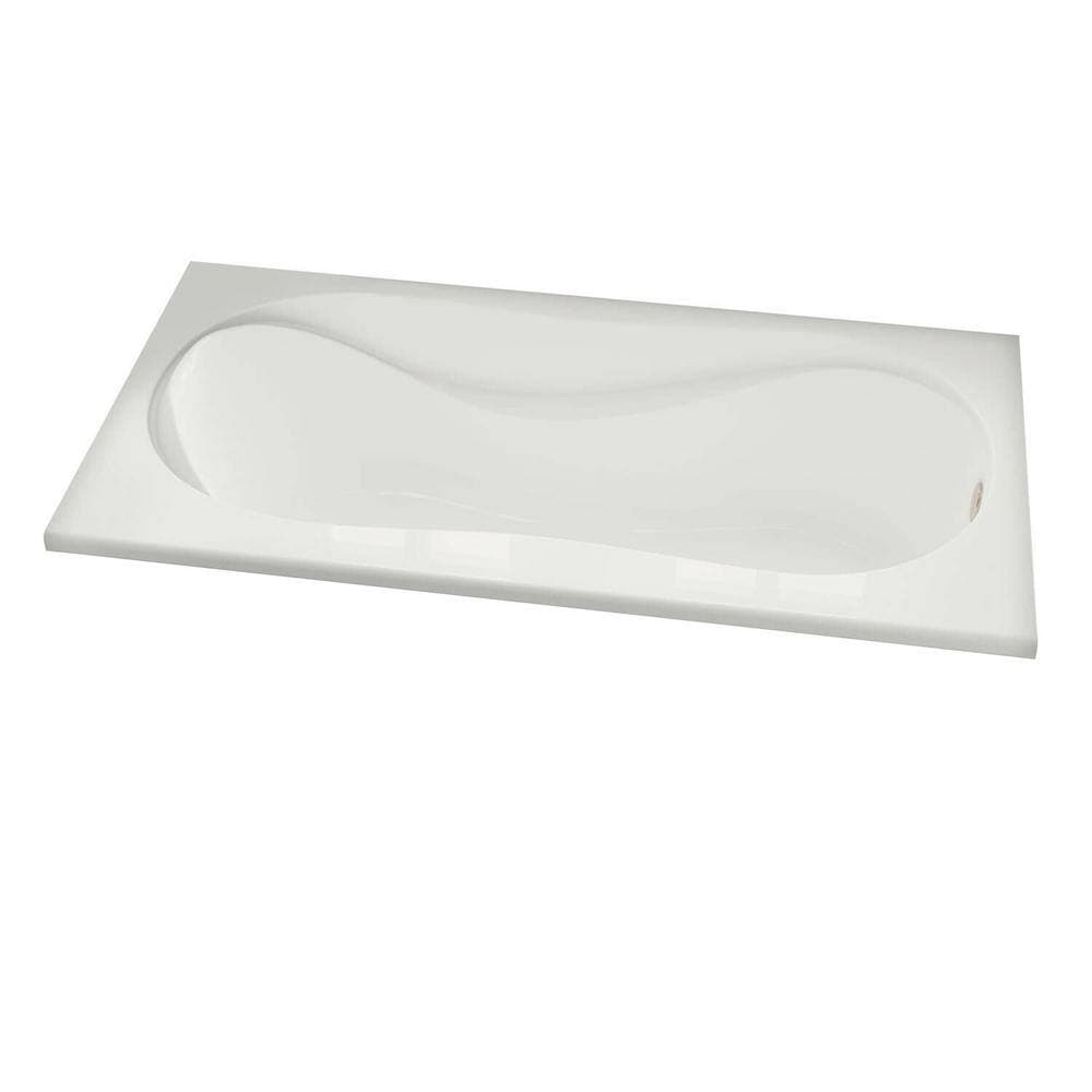 MAAX Cocoon 5 ft. Acrylic End Drain Rectangular Drop-in Air Bath Tub in White (3)