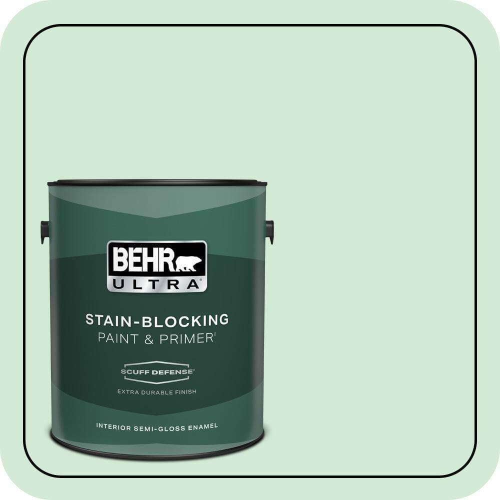 BEHR ULTRA 1 gal. #460C-3 Venetian Pearl Extra Durable Semi-Gloss Enamel Interior Paint & Primer (1)