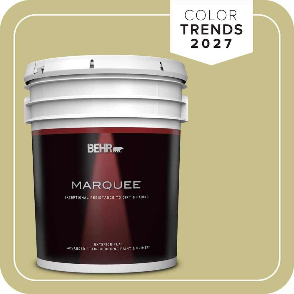 BEHR MARQUEE 5 gal. #PPU9-11 Wheat Grass Flat Exterior Paint & Primer