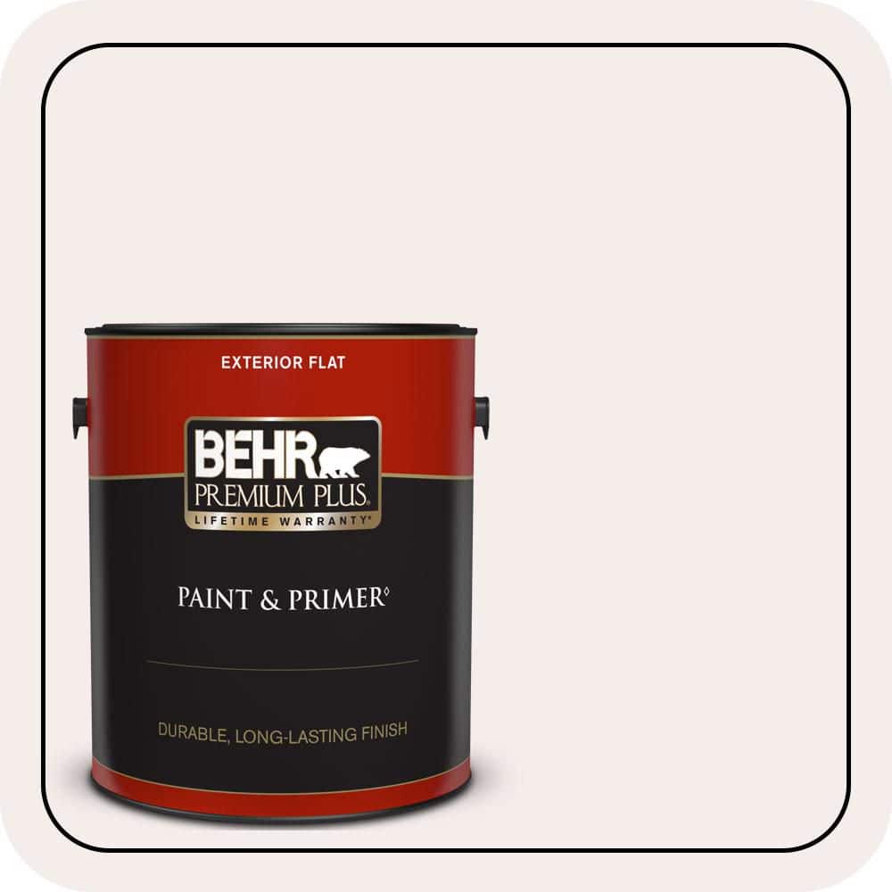 BEHR PREMIUM PLUS 1 gal. #680E-1 First Blush Flat Exterior Paint & Primer