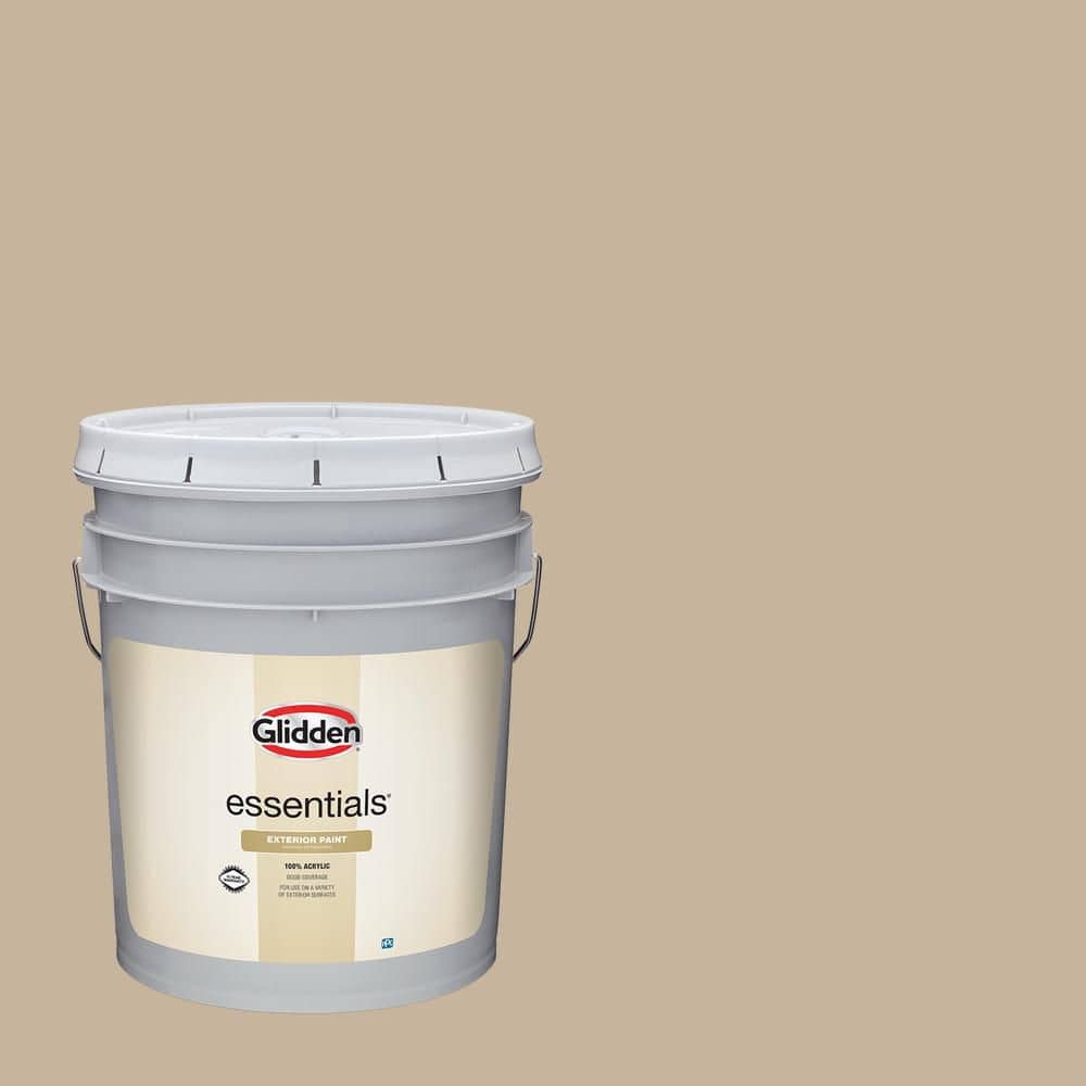 Glidden Essentials 5 gal. PPG1085-4 Best Beige Flat Exterior Paint