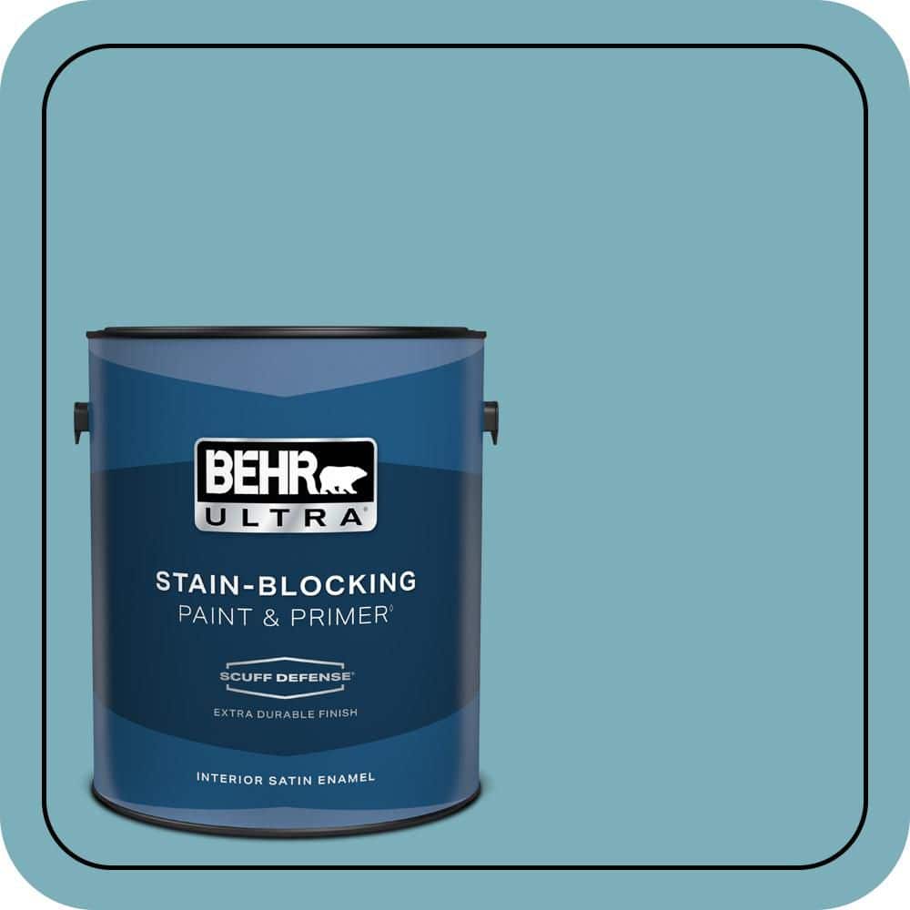BEHR ULTRA 1 gal. #520F-4 November Skies Extra Durable Satin Enamel Interior Paint & Primer
