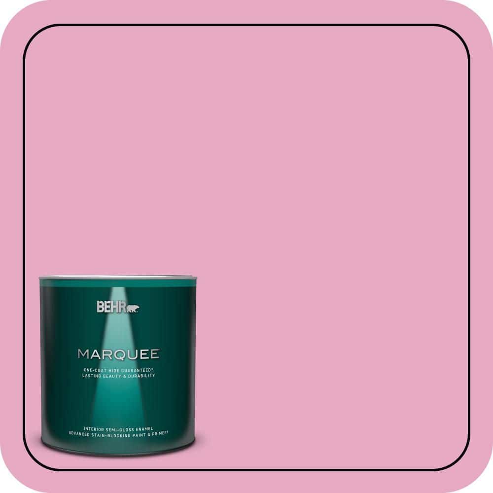 BEHR MARQUEE 1 qt. #P130-3 Little Princess Semi-Gloss Enamel Interior Paint & Primer