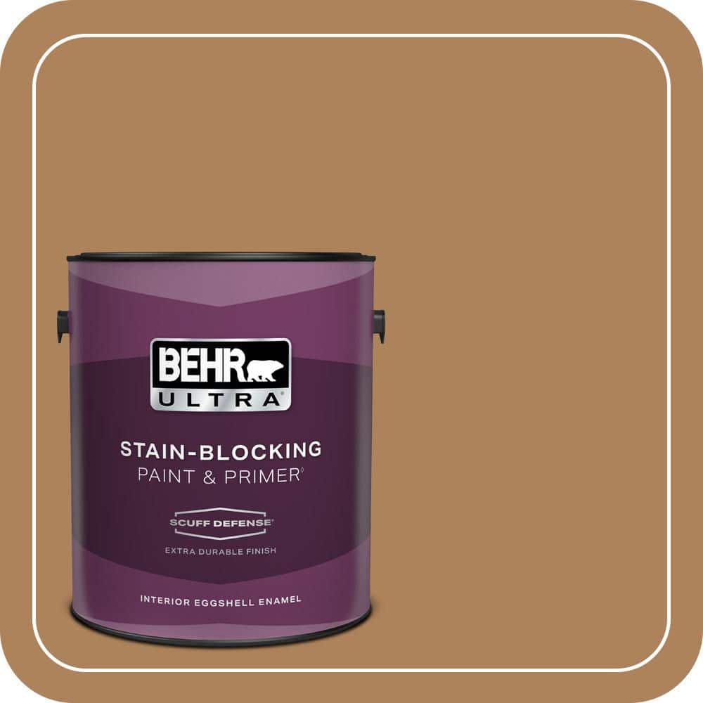 BEHR ULTRA 1 gal. #S260-6 Circus Peanut Extra Durable Eggshell Enamel Interior Paint & Primer