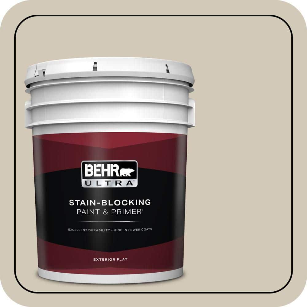 BEHR ULTRA 5 gal. #N330-3 Unmarked Trail Flat Exterior Paint & Primer