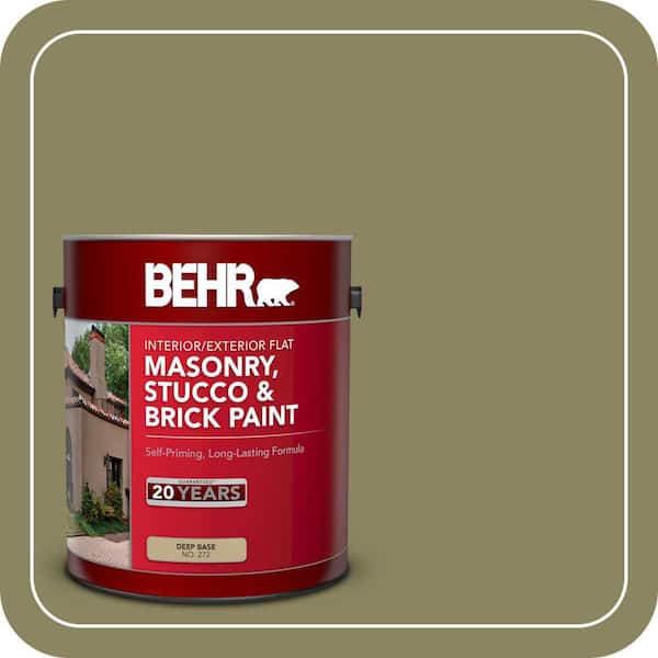 BEHR 1 gal. #S350-5 Green Scene Flat Interior/Exterior Masonry, Stucco and Brick Paint (2)