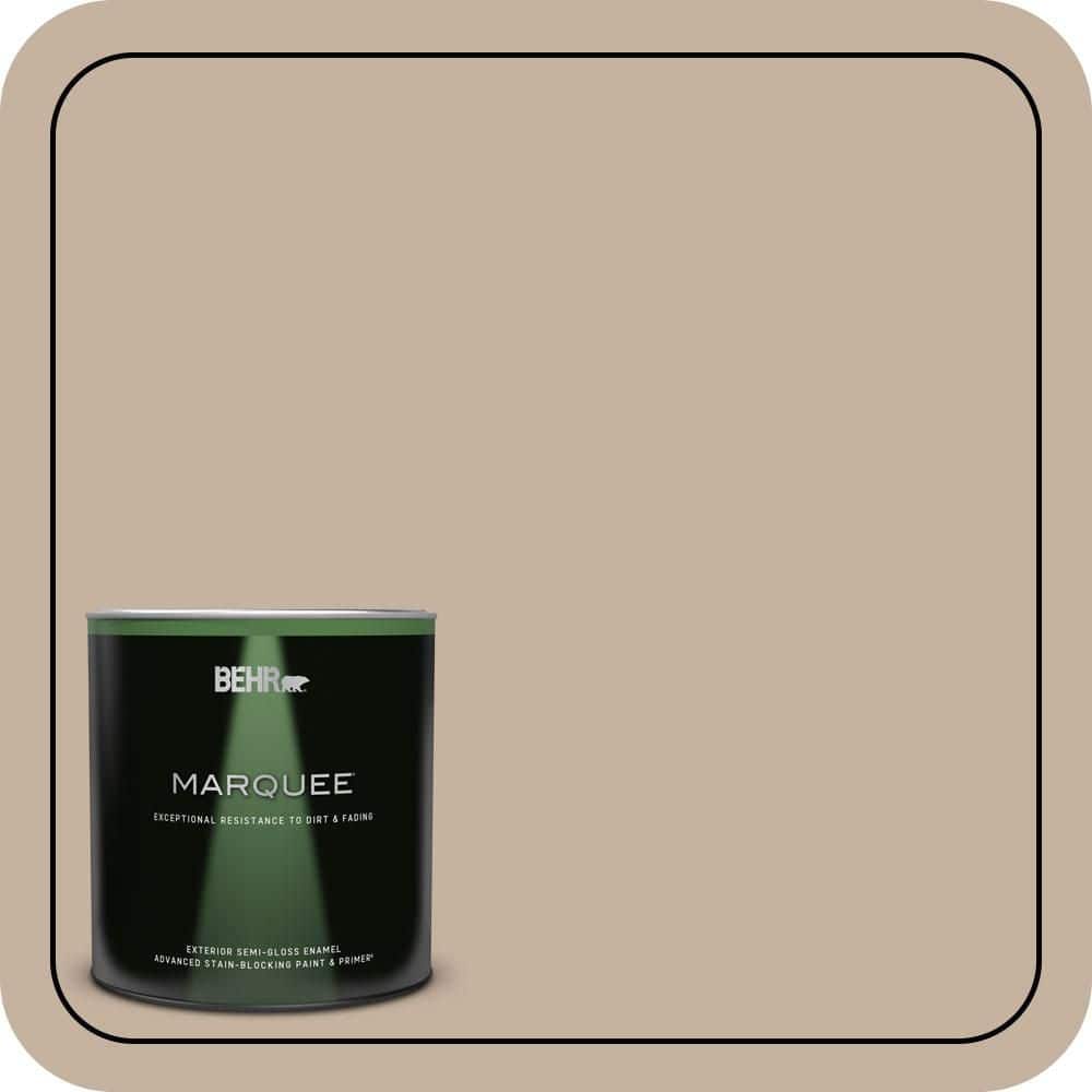 BEHR MARQUEE 1 qt. #MQ2-32 Mink Haze Semi-Gloss Enamel Exterior Paint & Primer