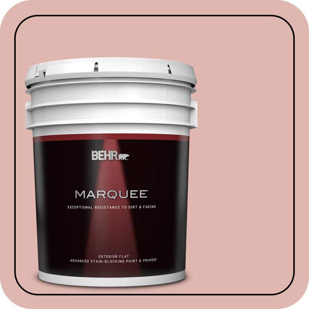 BEHR MARQUEE 5 gal. #S160-2 Pink Quartz Flat Exterior Paint & Primer