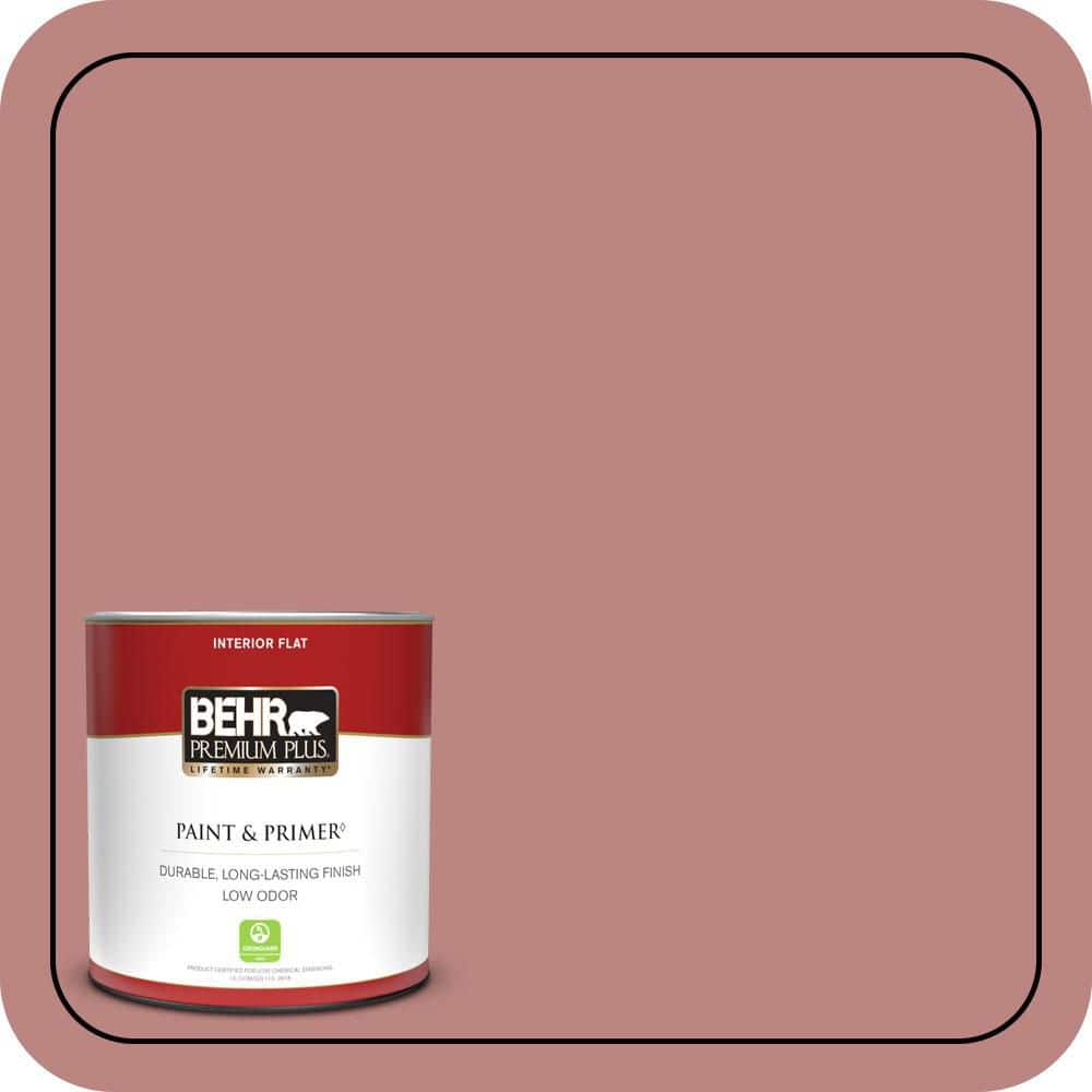 BEHR PREMIUM PLUS #S150-4 Red Clover Flat Interior/Exterior Paint & Primer Color Sample (1)