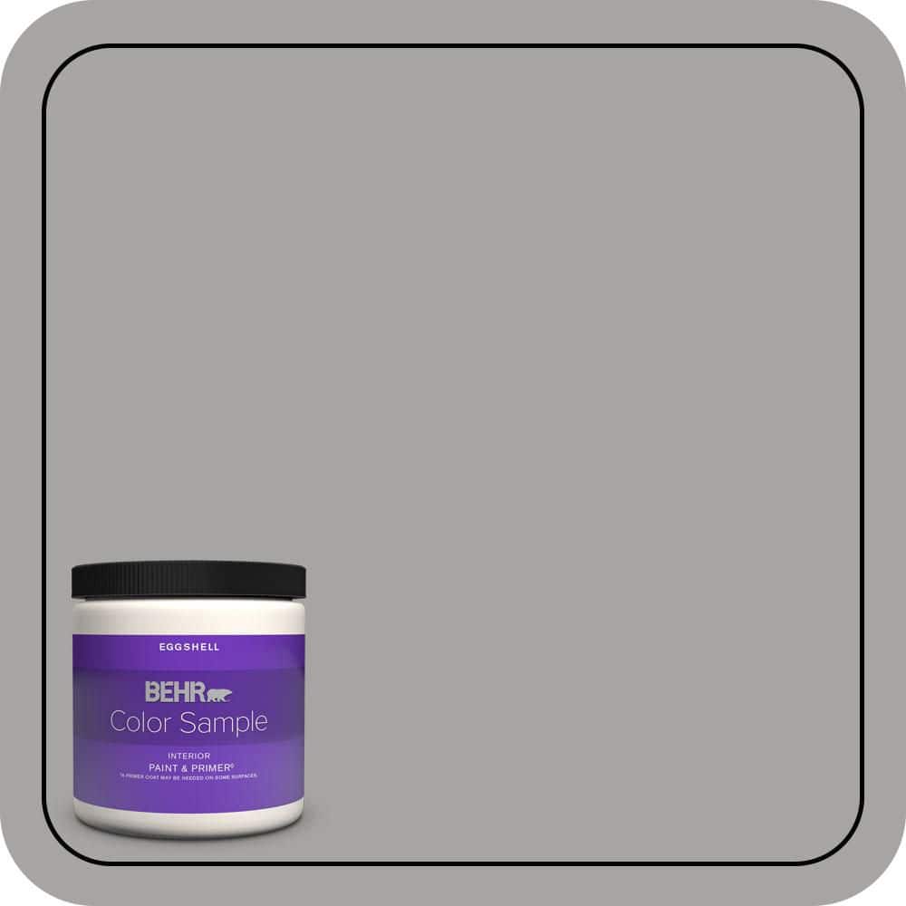BEHR PREMIUM PLUS 8 oz. #PPU26-07 Smokey Wings Eggshell Enamel Interior Paint & Primer Color Sample