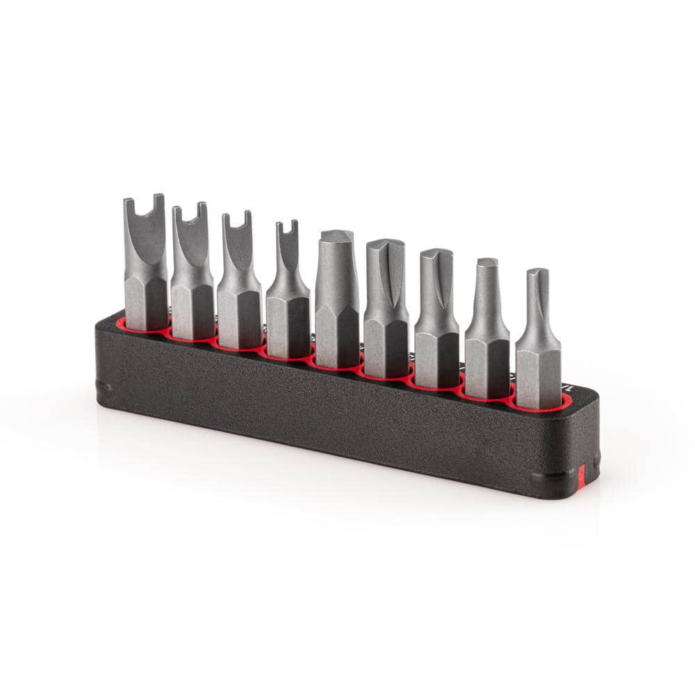 TEKTON 1/4 in. Clutch and Spanner Security Bit Set with Rail (9-Piece) (1/8-1/4 in., #4-#10) (2)