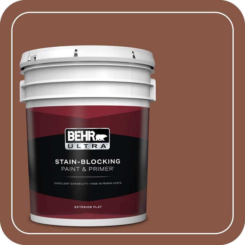 BEHR ULTRA 5 gal. #S210-7 October Leaves Flat Exterior Paint & Primer