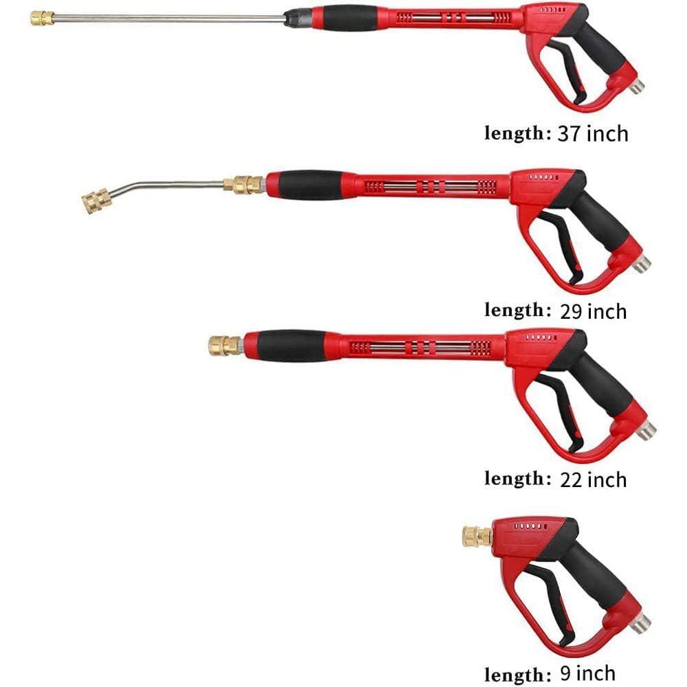 Angel Sar 5000 Psi 47 in. Pressure Washer Gun with Extension Replacement Wand, Water Pressure Gun for Gutter Roof Leaves Car (2)