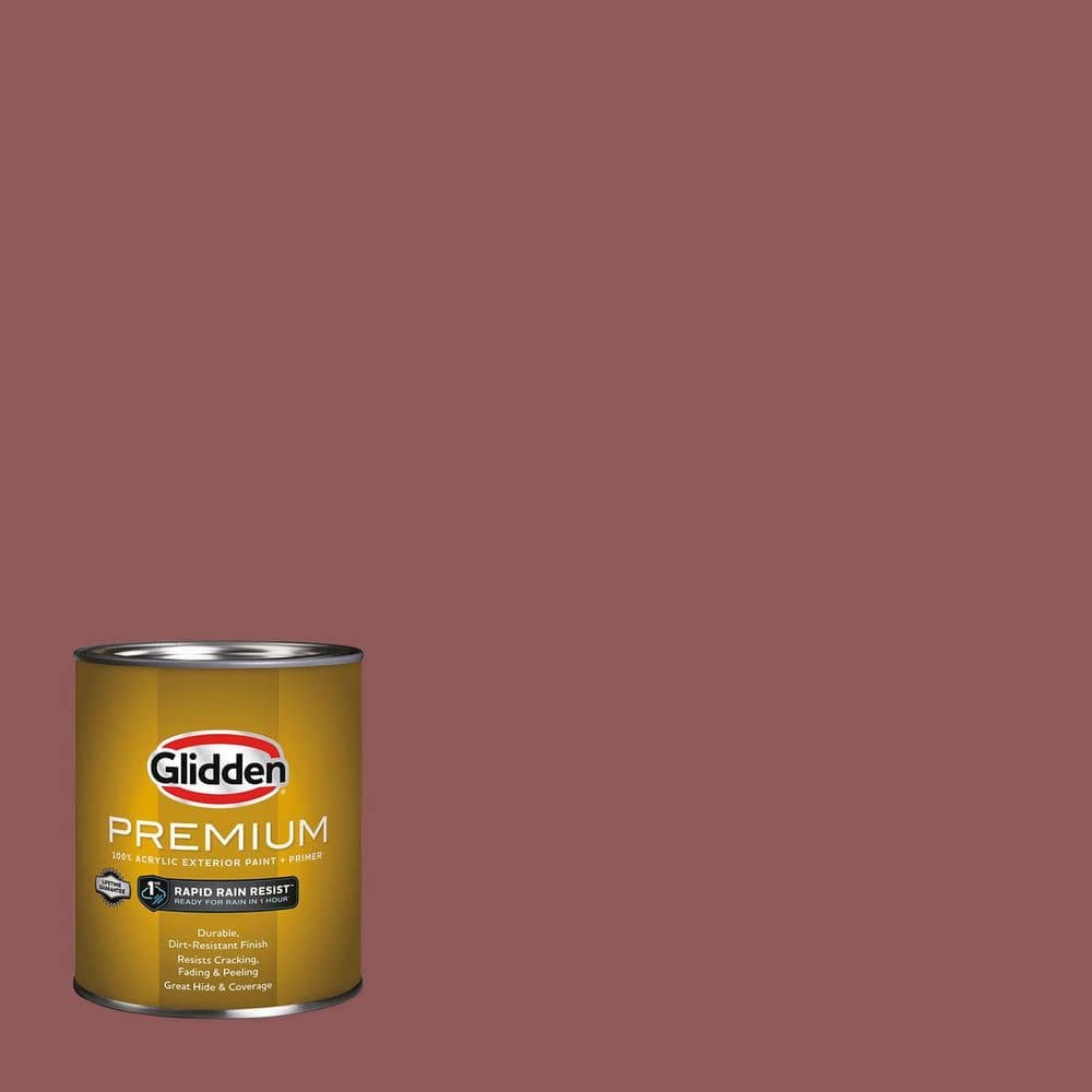 Glidden Premium 1 qt. PPG1055-6 Barn Door Flat Exterior Latex Paint