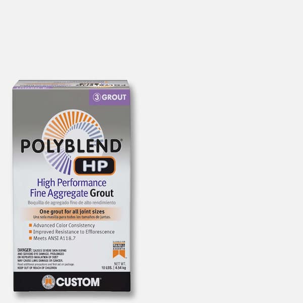 Custom Building Products Polyblend HP #640 Arctic White 10 lbs. High Performance Fine Aggregate Grout