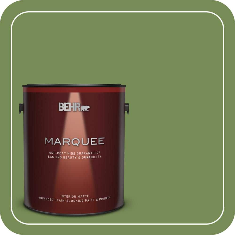BEHR MARQUEE 1 gal. #MQ6-52 Lucky Clover One-Coat Hide Matte Interior Paint & Primer