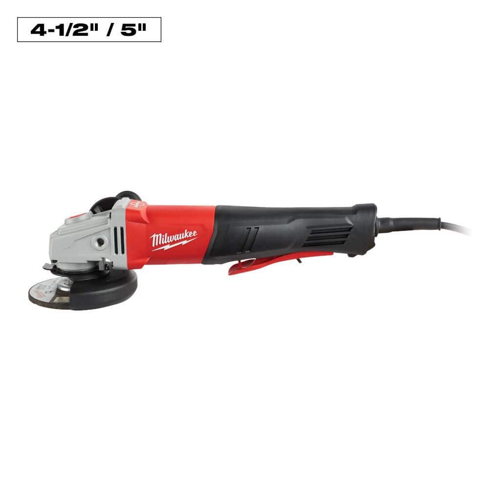 Milwaukee 11 Amp Corded 4-1/2 in. or 5 in. Braking Small Angle Grinder Paddle with No-Lock (1)