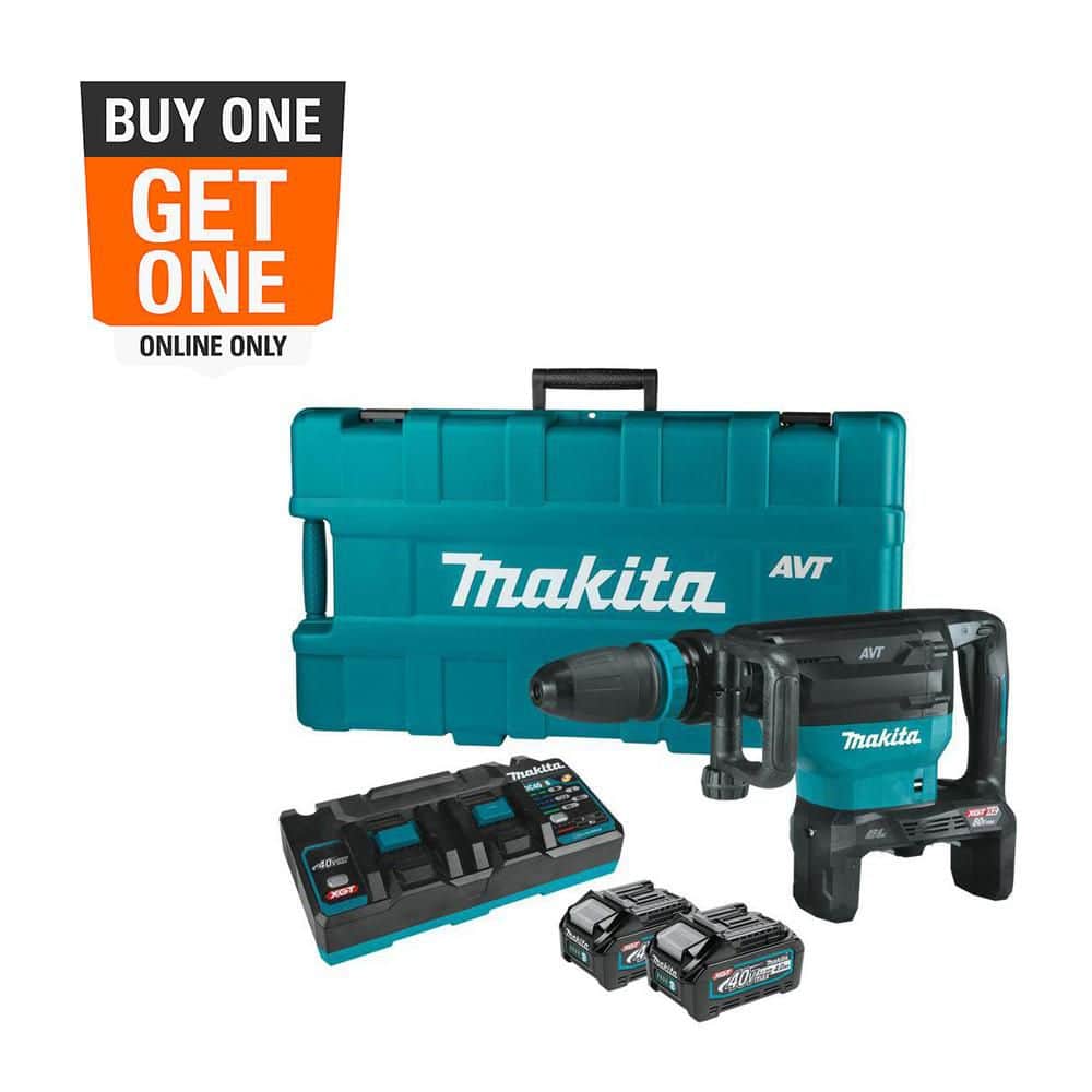 Makita 40V max X2 XGT 80V max Brushless Cordless 28 lb. AVT Demolition Hammer Kit, AWS 4.0Ah (1)