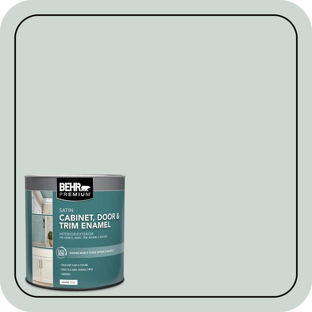 BEHR PREMIUM 1 qt. #MQ3-21 Breezeway Satin Enamel Interior/Exterior Cabinet, Door & Trim Paint