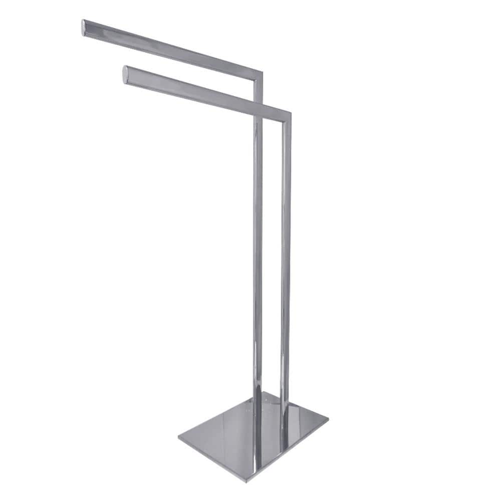 Kingston Brass Edenscape 2-Bar Freestanding Towel Rack in Polished Chrome (1)