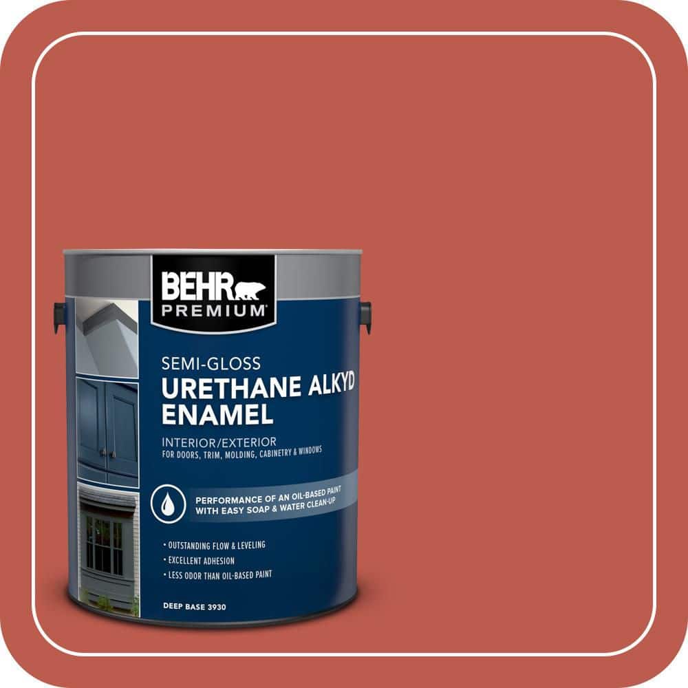 BEHR PREMIUM 1 gal. #M170-7 Tandoori Urethane Alkyd Semi-Gloss Enamel Interior/Exterior Paint