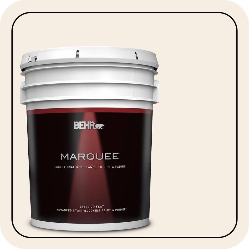 BEHR MARQUEE 5 gal. #PWN-25 Champagne Flute Flat Exterior Paint & Primer
