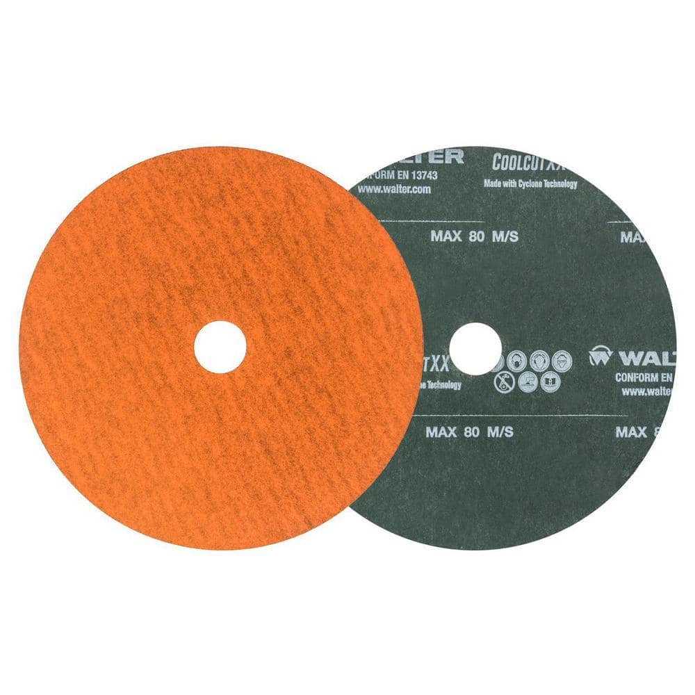 WALTER SURFACE TECHNOLOGIES COOLCUT XX 4.5 in. x 5/8-11 in. Arbor GR36, Sanding Discs, Quick Change (Pack of 25)