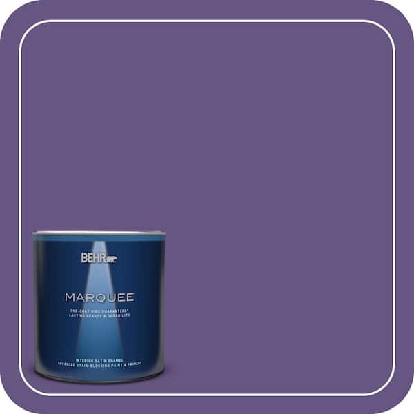 BEHR MARQUEE 1 qt. #PPU16-02 Vigorous Violet Satin Enamel Interior Paint & Primer (2)