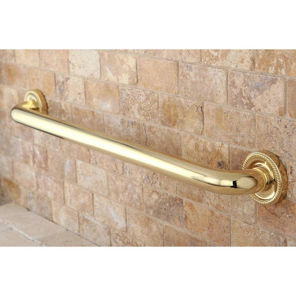 Kingston Brass Camelon 24 in. x 1-1/4 in. Grab Bar in Polished Brass (3)
