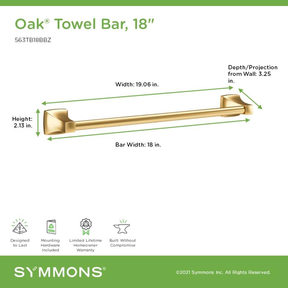 Symmons Oak Wall Mounted Towel Bar (2)
