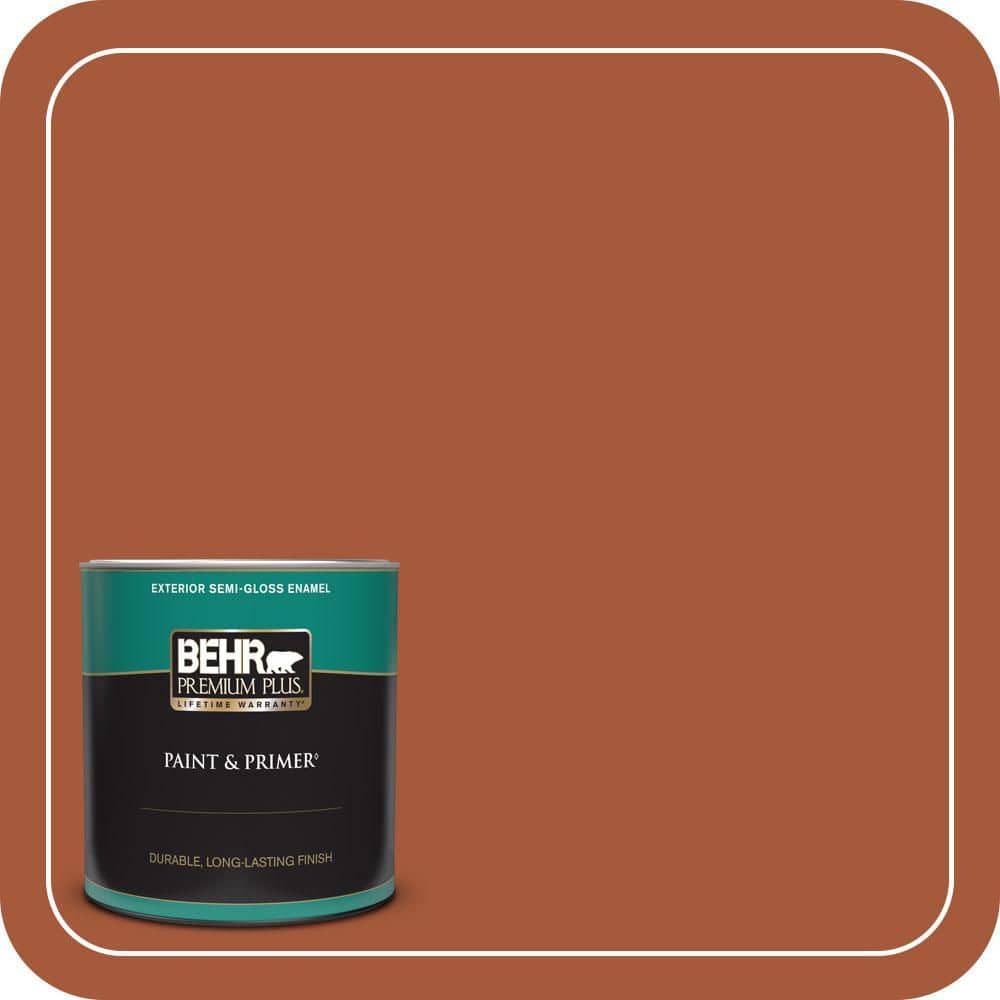 BEHR PREMIUM PLUS 1 qt. #S-H-240 Falling Leaves Semi-Gloss Enamel Exterior Paint & Primer
