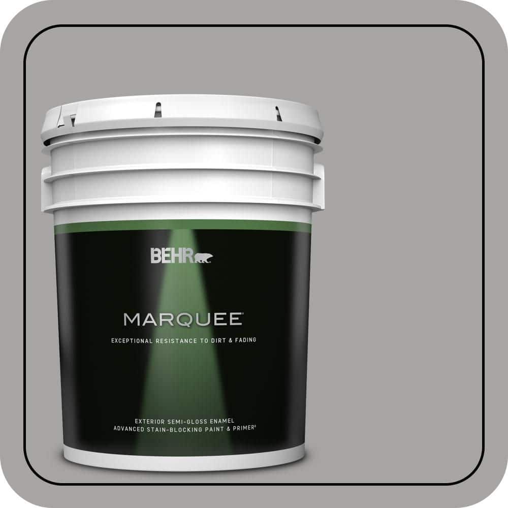 BEHR MARQUEE 5 gal. #PPU26-07 Smokey Wings Semi-Gloss Enamel Exterior Paint & Primer