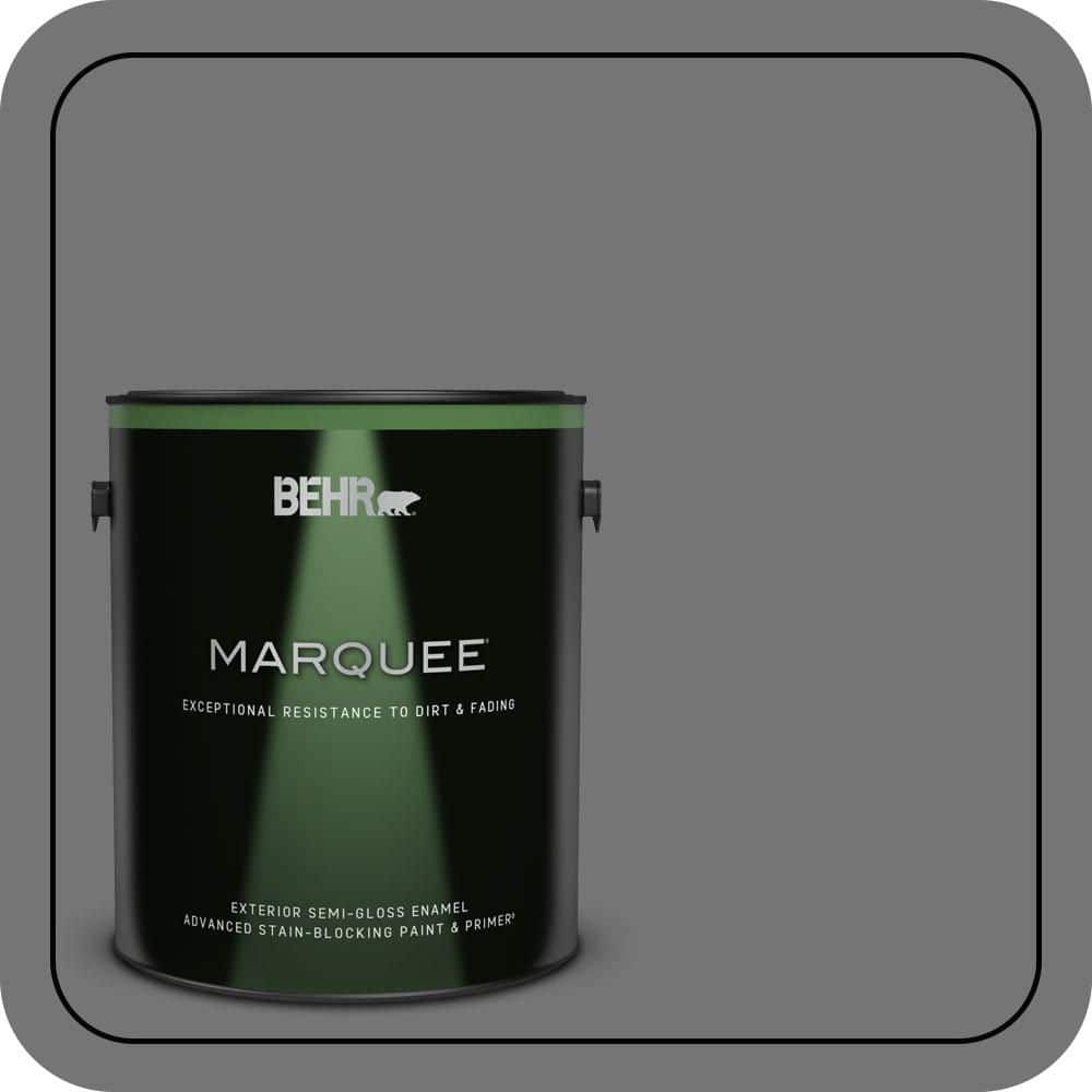 BEHR MARQUEE 1 gal. #N520-5 Iron Mountain Semi-Gloss Enamel Exterior Paint & Primer