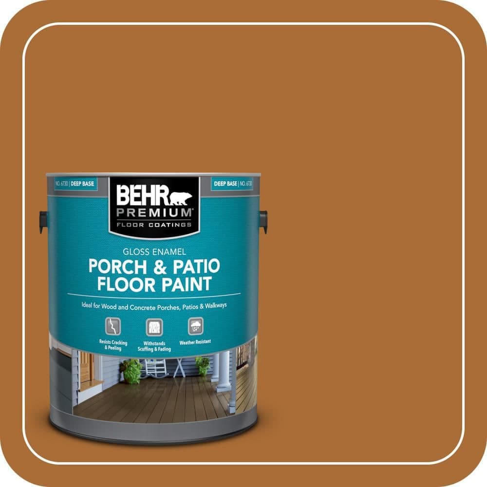BEHR PREMIUM 1 gal. #280D-7 Sesame Crunch Gloss Enamel Interior/Exterior Porch and Patio Floor Paint
