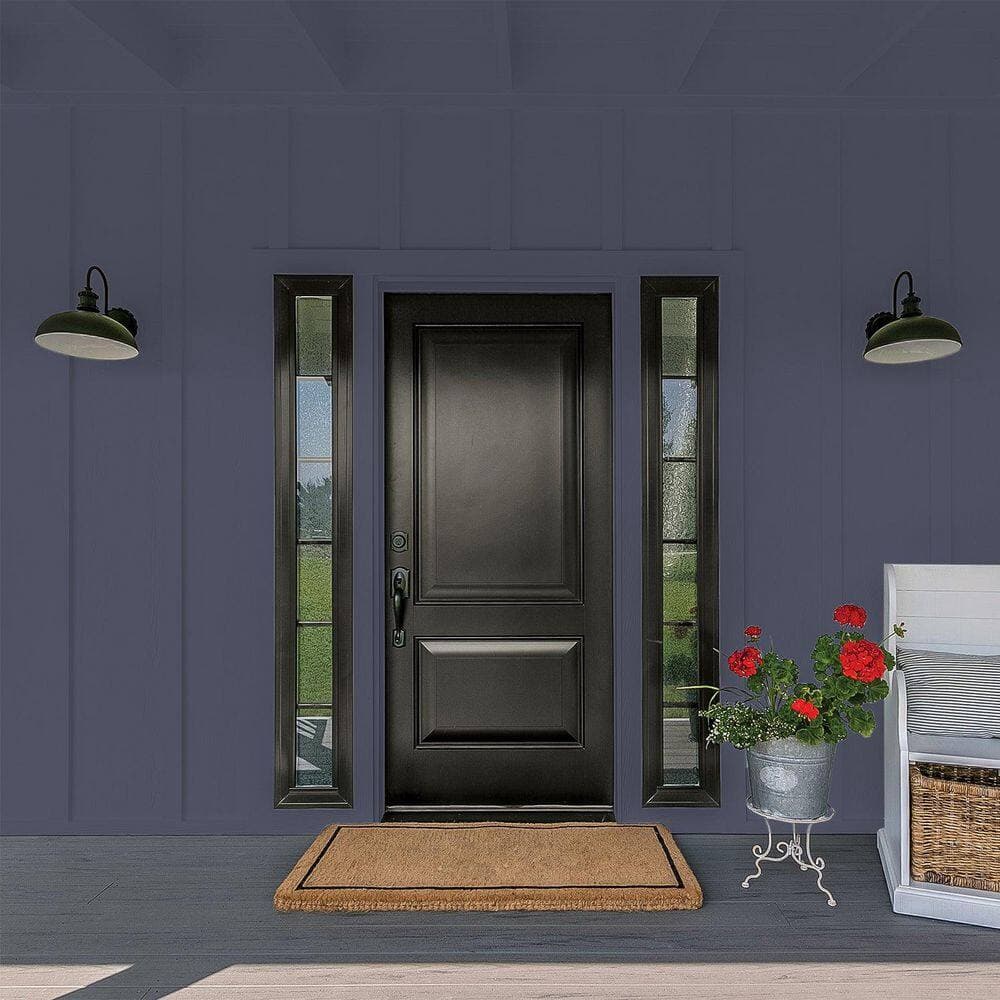 Glidden Essentials 1-gal. Black Flame PPG1043-7 Flat Exterior Paint (4)