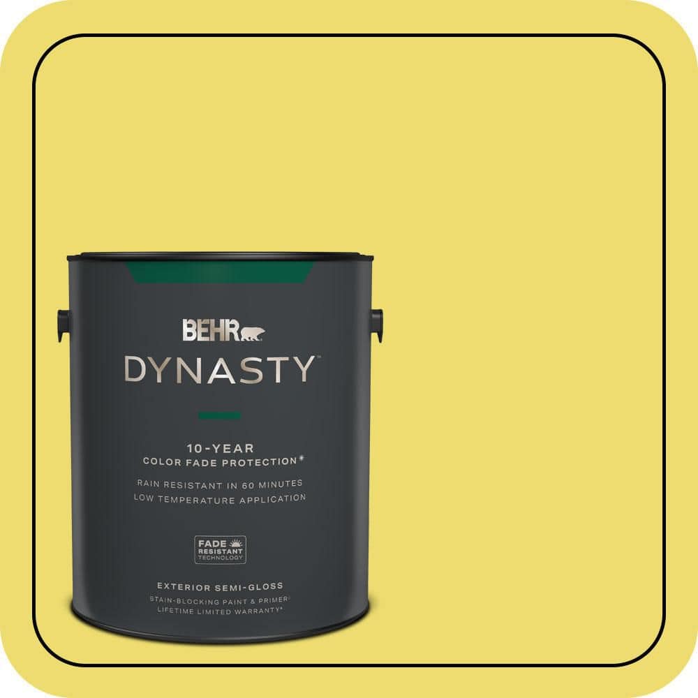 BEHR DYNASTY 1 gal. #T15-15 Plastic Lime Semi-Gloss Enamel Exterior Stain-Blocking Paint & Primer