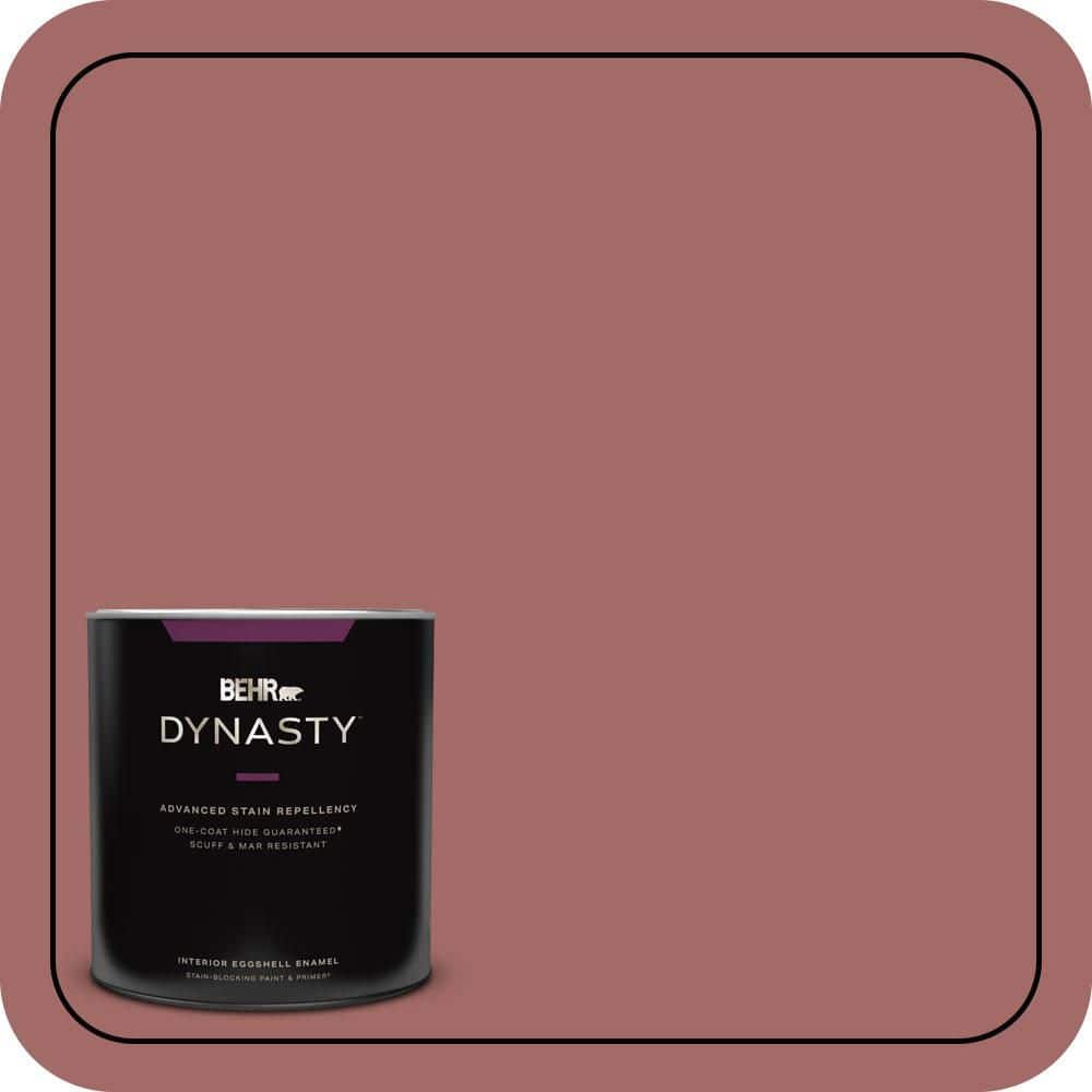 BEHR DYNASTY 1 qt. #S150-5 Vermilion One-Coat Hide Eggshell Enamel Interior Stain-Blocking Paint and Primer